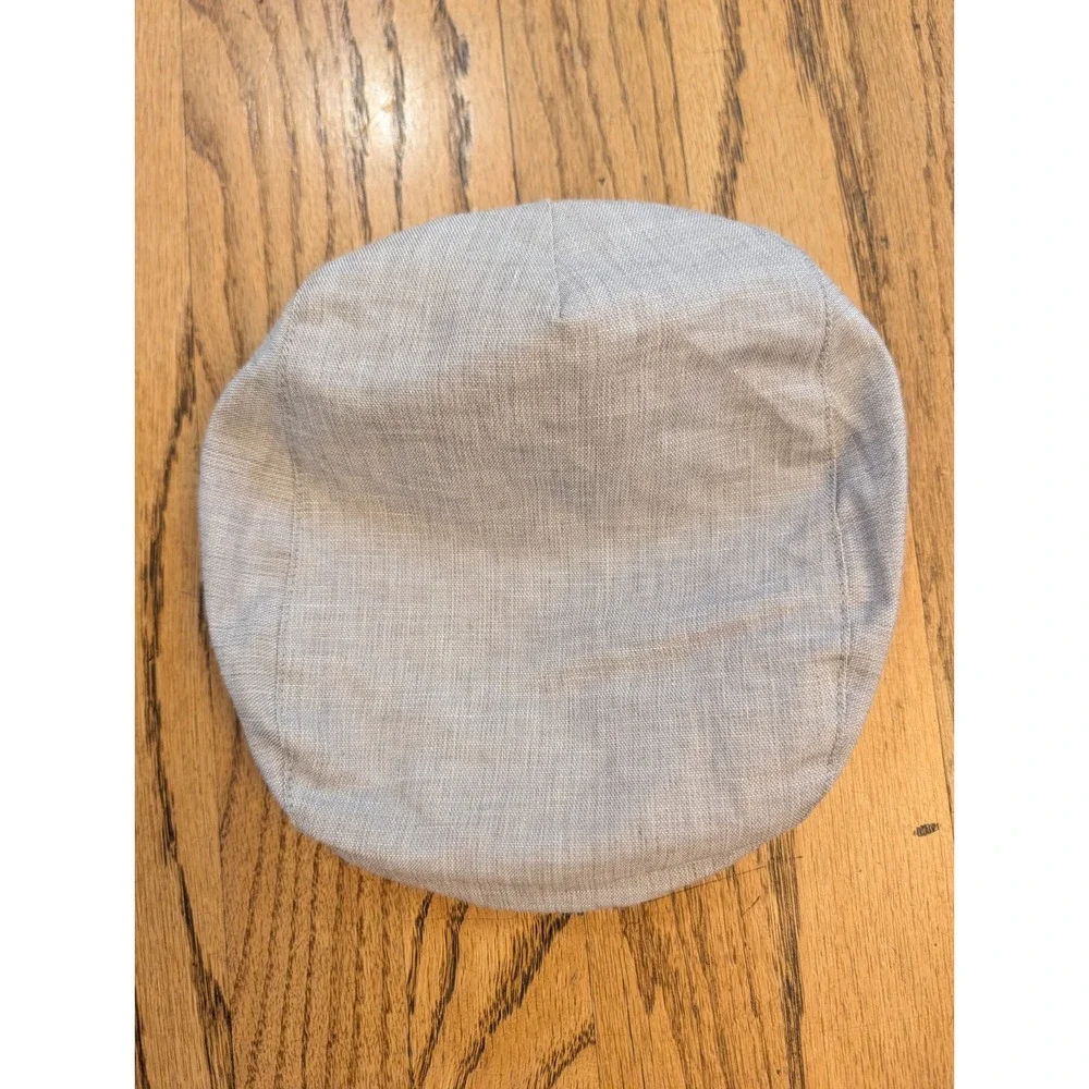 Janie and Jack Boys 2T 3-Piece Suit Set Grey Blazer Pants Cap Outfit Linen Blend